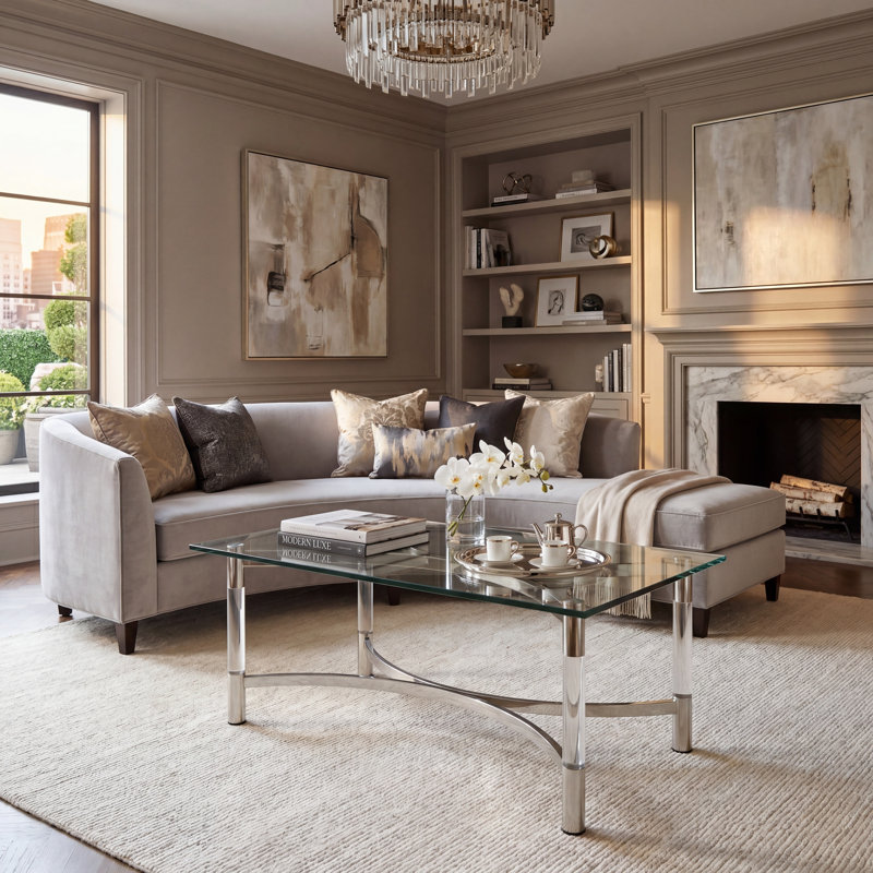 Magally Glass Top Coffee Table