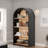 Landlith 43" Tall Arched Wooden Bookcase with 4 Storage Shelves
