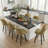 26.4" Swivel Bar Stools Set of 6, Black Solid Wood Legs & Metal Ring Footrest-780815917-780815916