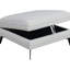 Rangement rembourré en gris et noir, pieds en métal profilés, compartiment dissimulé, bordure moderne pour décors intérieurs élégants et industriels