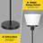 Modern Black Floor Lamp With White Shade - Tall Standing Lamp For Living Room, Bedroom, Office