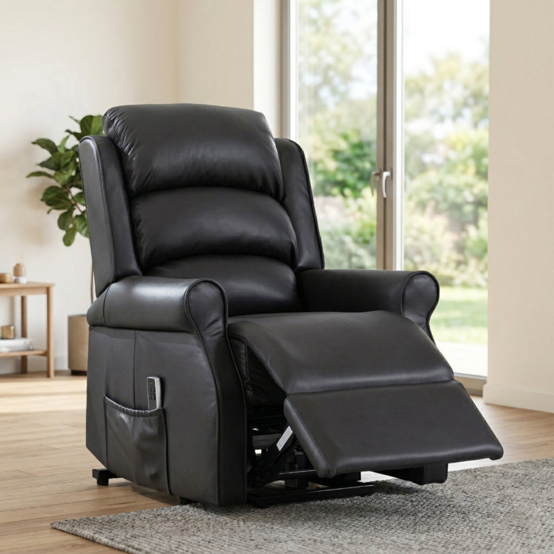 Chelly 79cm Wide Lift Assist Standard Recliner, Black