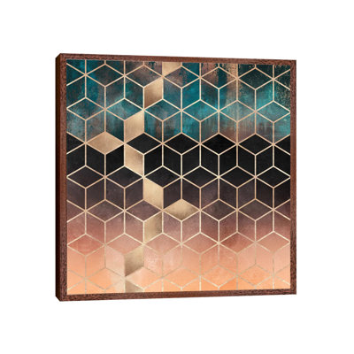 Ombre Dream Cubes by Elisabeth Fredriksson - 1 Piece Floater Frame Wall Art on Canvas