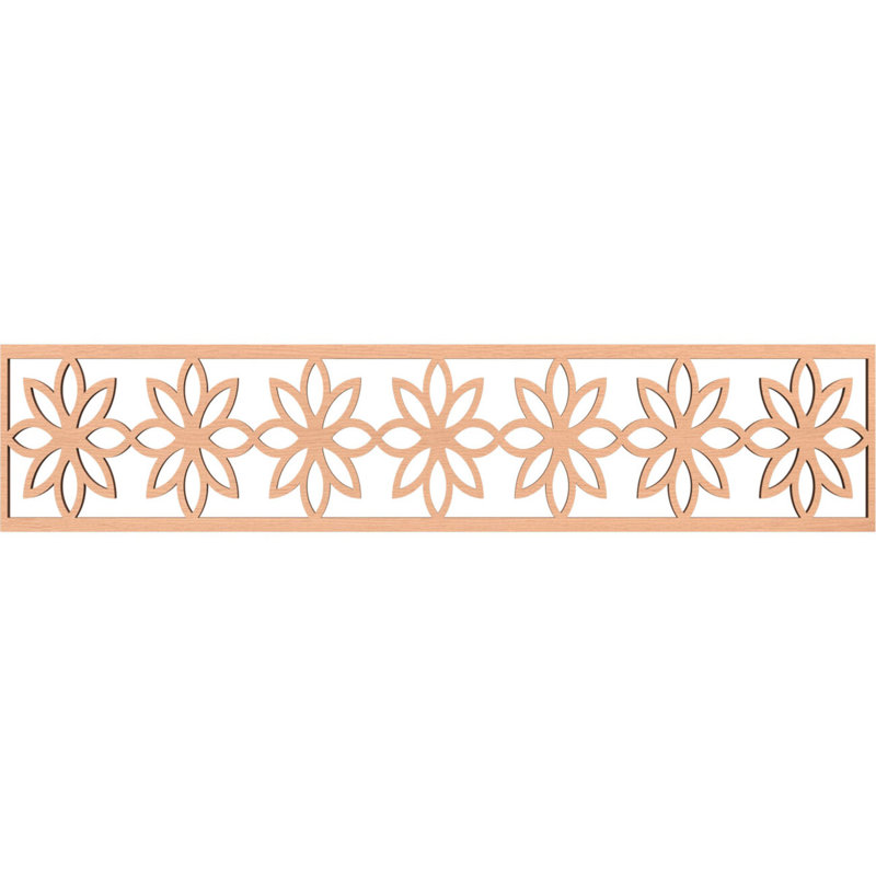 Moulure de marguerite Daisy, Aulne, H 10 po x l 46,75 po x P 0,375 po