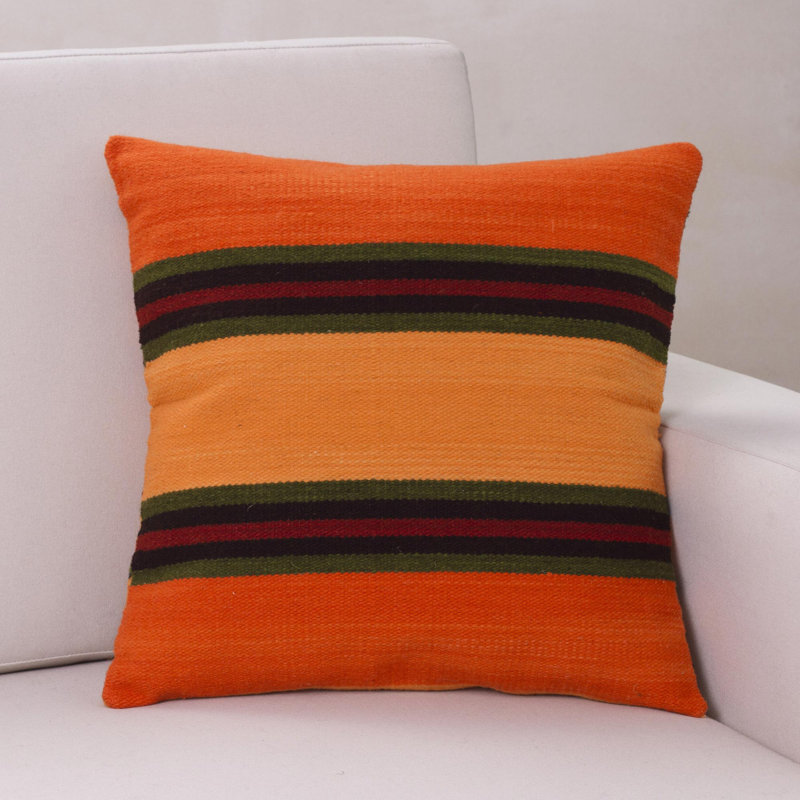 Striped Cotton Blend Pillow Cover