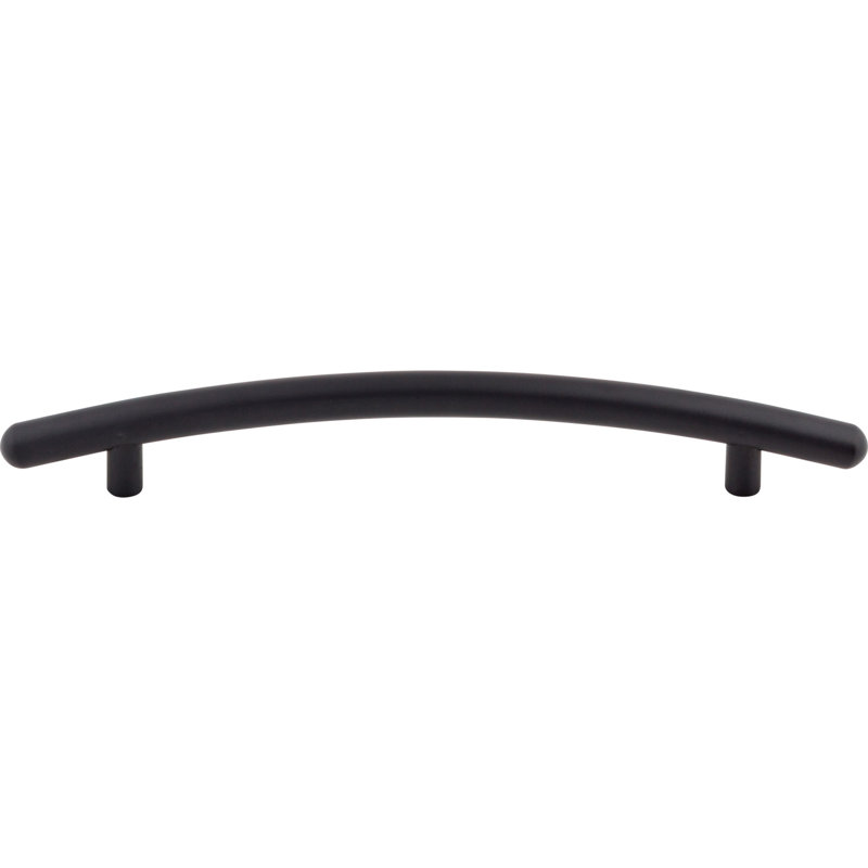 Curved Bar pull, Flat Black, 12" Center to Center