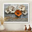 Blanc et orange, coquelicots en fleurs - coquelicots, art mural-83618300-173369307