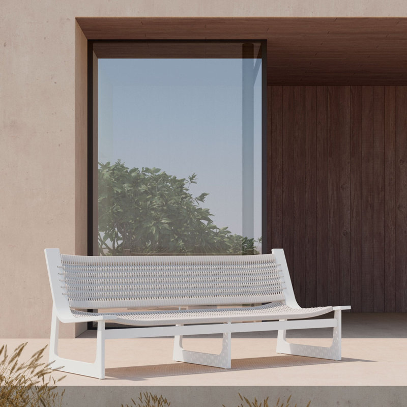 Cozumel 3 Seat Sofa, Matte White