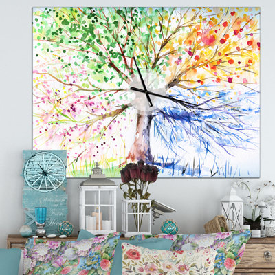 Four Seasons Tree - Modern Wall Clock