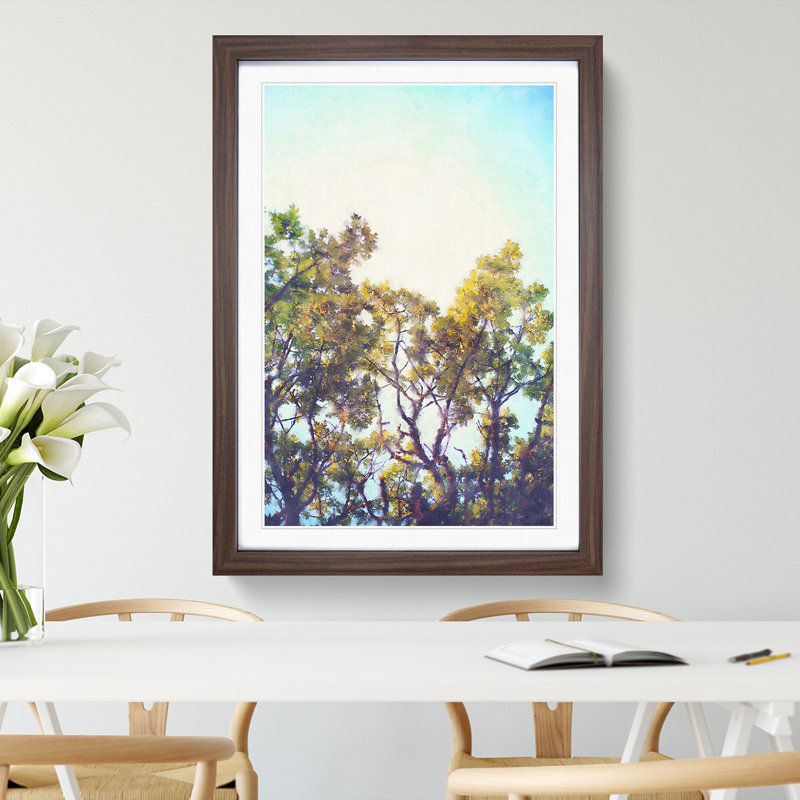 Branches Of An Oak Tree - Single Picture Frame Print on MDF, 33cm H x 24cm W x 2cm D, Walnut Framed