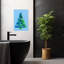 Arbre de Noël abstrait, arbre de Noël coloré et audacieux, impression d'art mural pour paysage d'hiver-1473743818