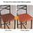 Bar Stools Set of 2, Barstool Set of 2, Metal Bar Stools Set of 2 with Back & Footrest, Upholstered Island Chairs, Black Bar Stools Set of 2 for Dining Room, Kitchen