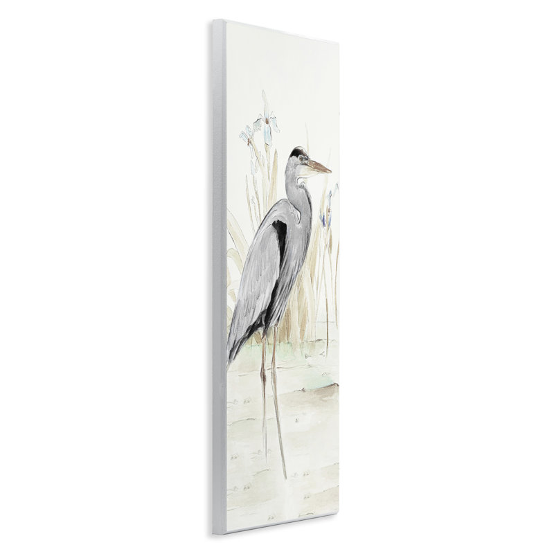 «Heron in Lake», art mural sur bois par Lanie Loreth