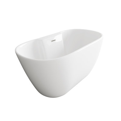 Baignoire 59 po en blanc brillant avec bordure 59 po