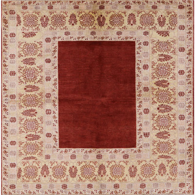 Tapis beige / rouge Brenham