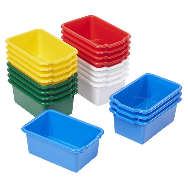 20 bacs de rangement en plastique ECR4Kids, Multicolore