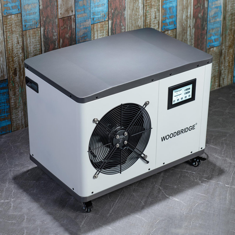 1.3HP Portable Chiller with Touch Screen Control Panel and Reusable Stainless Steel Filter, White