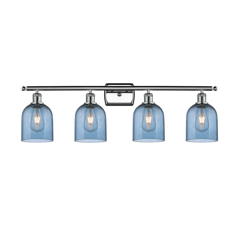 Anacaren 4 - Light Dimmable Vanity Light, Polished Chrome, Princess Blue
