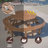 12-Person Round Solid Wood Picnic Table with Umbrella Hole 
