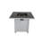 30" Powdercoated Metal Fire Pit With Smoked Glass Surface-1307710220