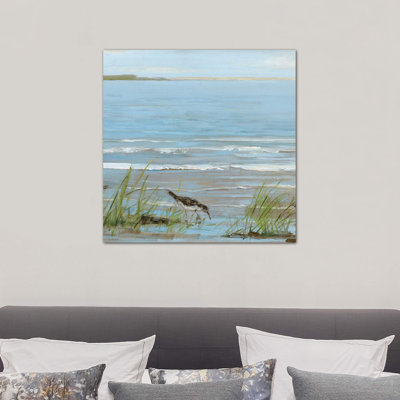 Afternoon On The Shore II by Sally Swatland - Wrapped Canvas Print