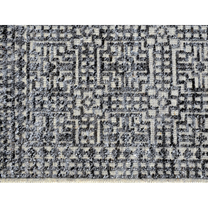 Hand Knotted Area Rug in Natural/Gray, Rectangle 12' x 15'