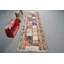 Tapis de couloir turc vintage fait à la main avec un motif de patchwork bohémien unique, idéal pour décorer un couloir
