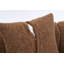 Canapé modulaire incurvé en polyuréthane caramel à compression complète, canapé modulaire en chenille 30D pour appartement et salon, L 110 po 800, 60 fermeté avec 4 coussins