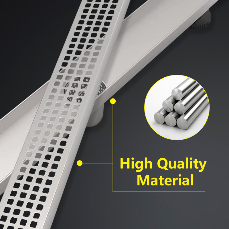 24'' W Linear Grid Shower Drain