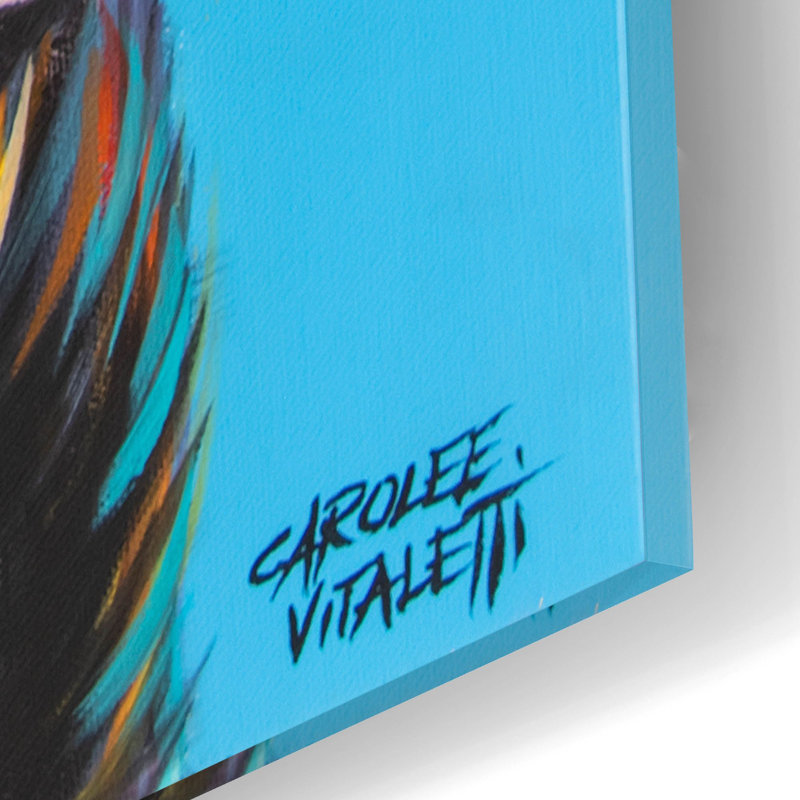 Art mural en verre «Labs» par Carolee Vitaletti, H 16 po x l 12 po x P 0,13 po