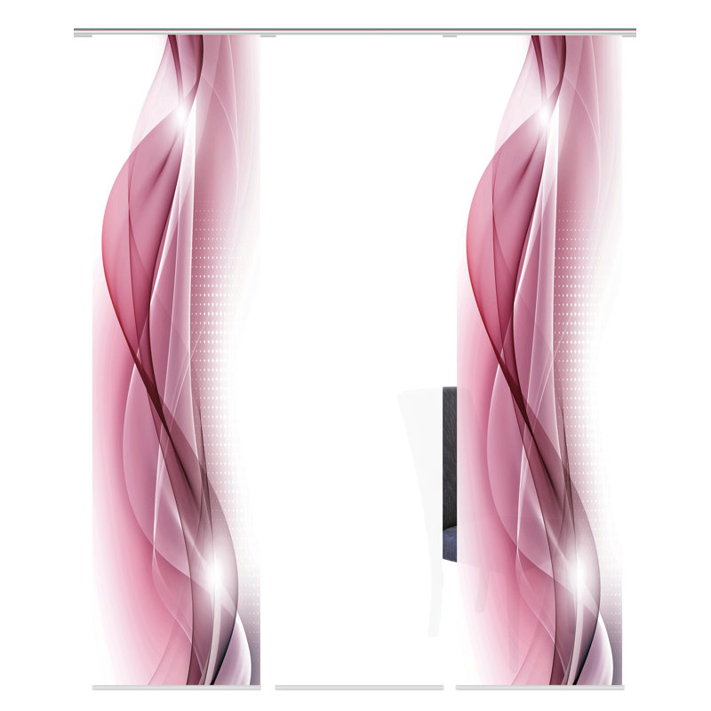 Passmore Semi Sheer Curtain Panel Pair, Pink