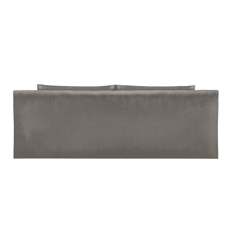 Mulberry Square Track-Arm Daybed with Flange Seam, Vintage Leather Pumice, Dark Brown
