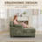 37.8" W Upholstered Chenille Armchair with Ottoman-1562201140