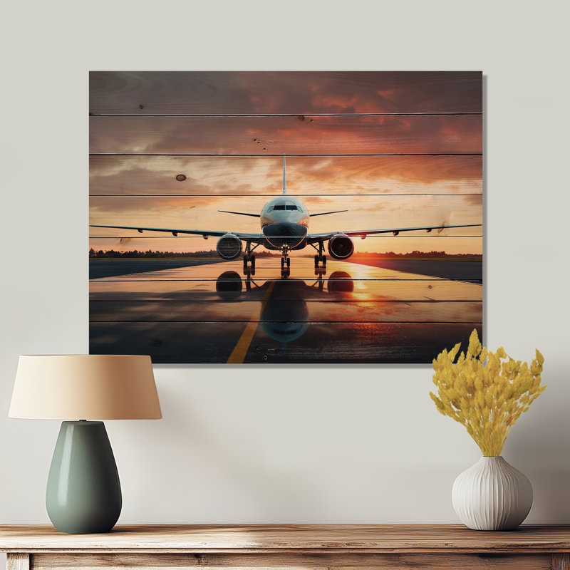 Prêt à décoller, photo d'avion sur bois, H 24 po x l 32 po x P 0,78 po