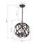 Lustre sphère 4 lumières Hannon