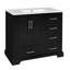 Meuble-lavabo traditionnel 36 "avec lavabo en céramique-725860905