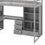 Lit mezzanine simple avec bureau-422621750