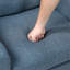 Bouton bleu - modèle de chaise de salon, structure en contreplaqué, rembourrage en mousse haute, revêtement en tissu texturé, housse de siège à fermeture à glissière amovible, pieds en bois d'hévéa brun, capacité de poids de 300 lb pour la pièce,-1721583993