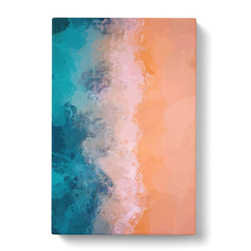 Beach Divide - Wrapped Canvas Painting, 60cm H x 40cm W x 3cm D