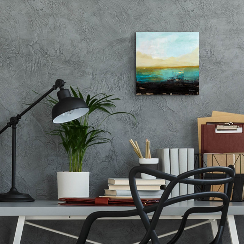 Art mural en verre Wrought Studio ™ «Landing» par Pamela Munger, H 12 po x l 12 po x P 0,13 po