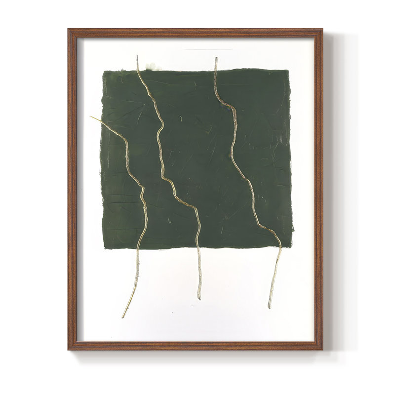 «Divided Plot IV», reproduction encadrée - bois massif, H 15 po x l 12 po, Noyer