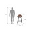 Henrine Upholstered Counter Stool with Metal Frame-277268267