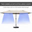 Parasol d'extérieur rectangulaire en acier de 15 pi avec base, protection solaire et manivelle pour terrasse-454602005