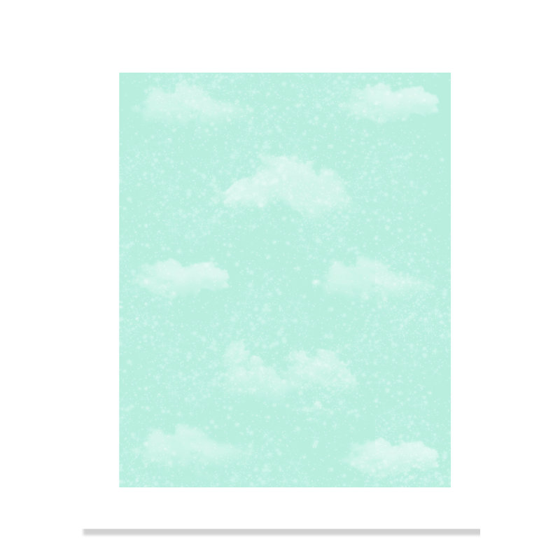 Art unique de nuages scintillants, H 36 po x l 24 po x P 1 po, Papier