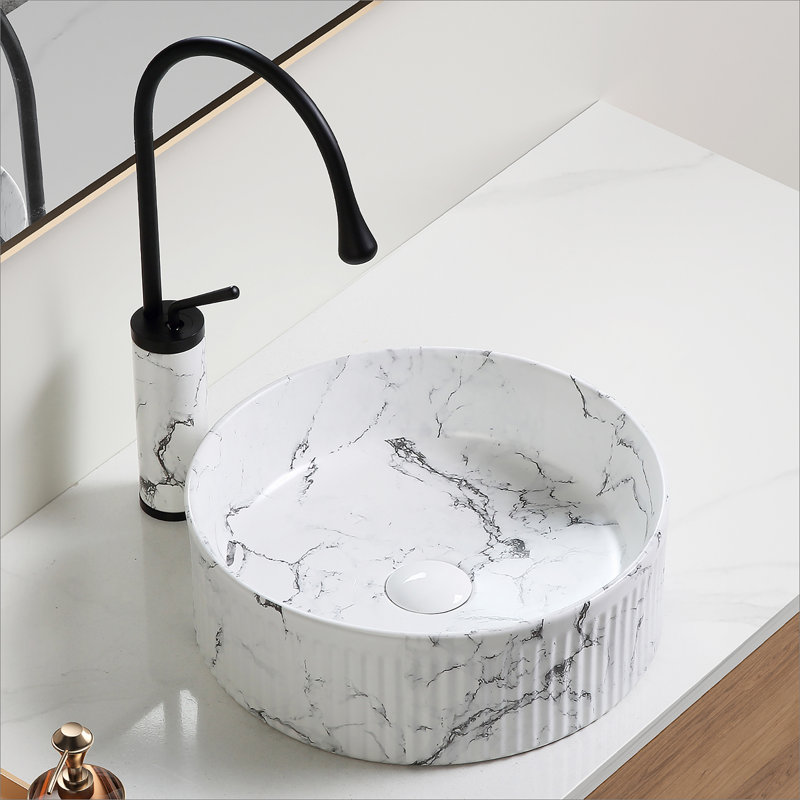 Round Sink, Vessel Sink For Bathroom