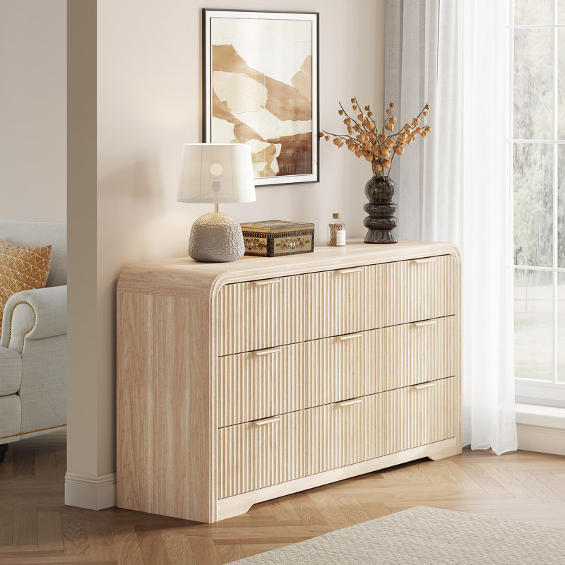 Commode 9 tiroirs Moreno, Oak Wood
