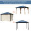 3.7m x 3m Metal Patio Gazebo