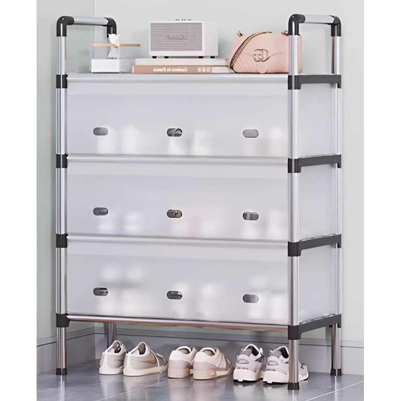 Range-chaussures simple à usage domestique, étagère à chaussures multicouche anti-poussière