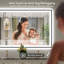 Miroir de salle de bain matte encadré noir matel avec lumières, éclairé à l'avant et à l'arrière, fonction mémoire, 3 températures de couleur, éclairage à intensité variable et miroir en verre trempé anti-buée homologué ETL-583957397-574882075
