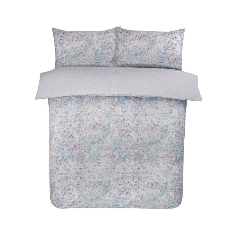 Echo Paisley Duvet Cover Set with Pillowcases, 155 x 220 cm - 2 Pillowcases (80 x 80 cm), Paisley Teal